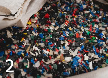 trozos de plastico